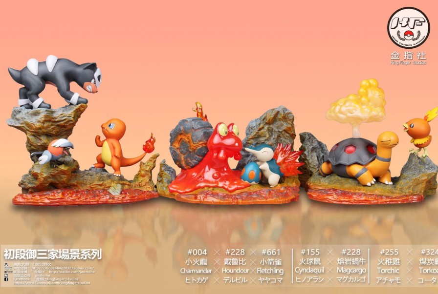 Pokemon King Figure studio | 【In-Stock】King Figure Studio Charmander Fire Full Set Free Shipping