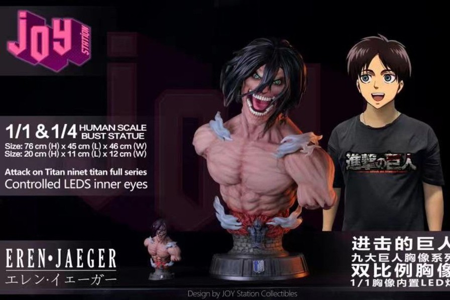 In-Stock JOY Station collection | 【In-Stock】Joy Station Collection 1/1 Attack On Titan Eren Jaeger Bust Free Shipping