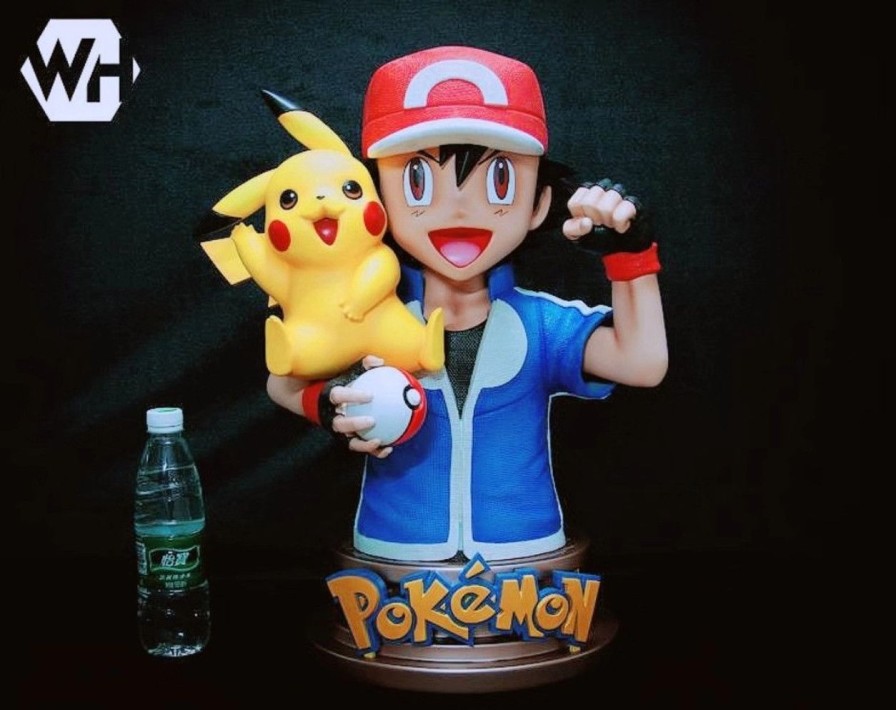 Pokemon Fanatic Anime Store | 【Pre-Order】W.H-Studio 1/2 Scaleash Ketchum& Pikachuresin Statue